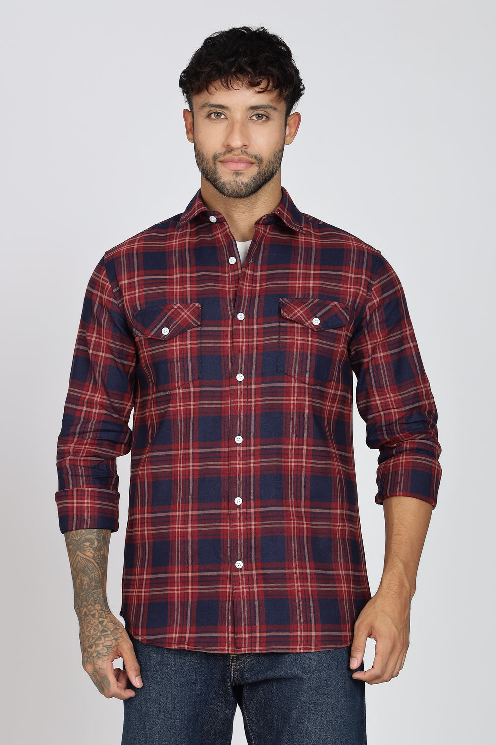 Pure Cotton Checks Shirt
