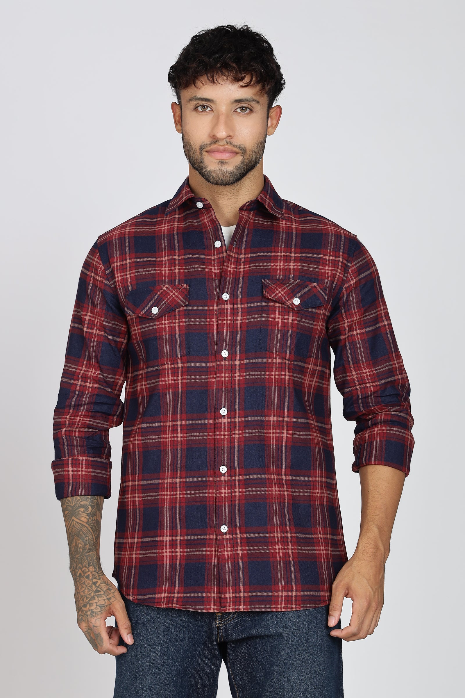 Pure Cotton Checks Shirt