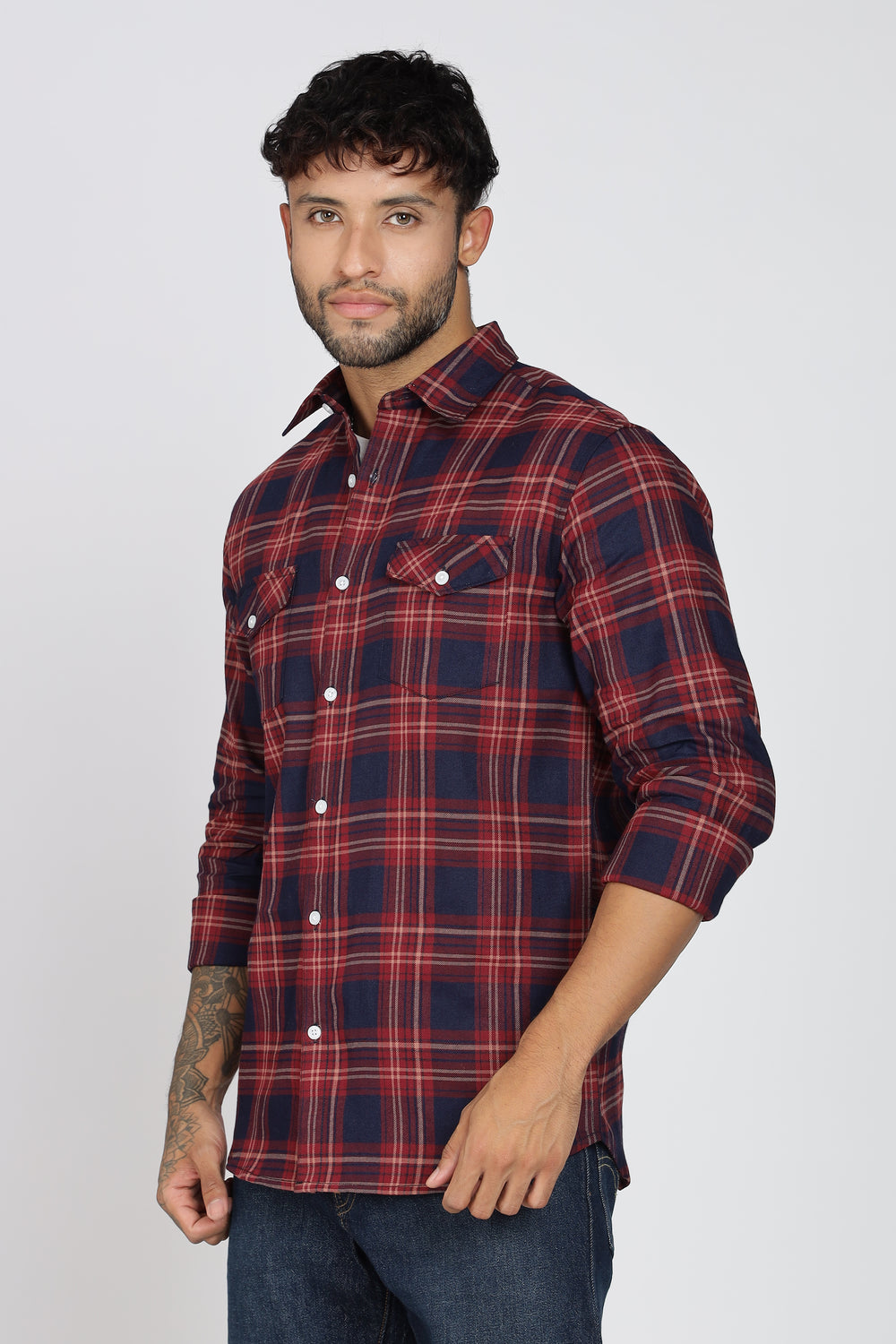 Pure Cotton Checks Shirt