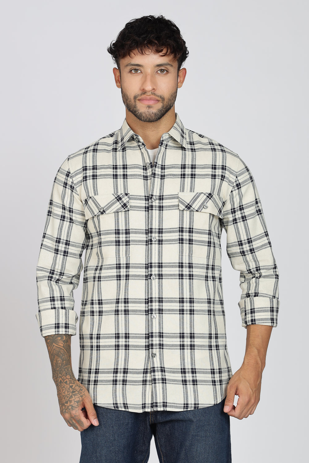 Pure Cotton Checks Shirt