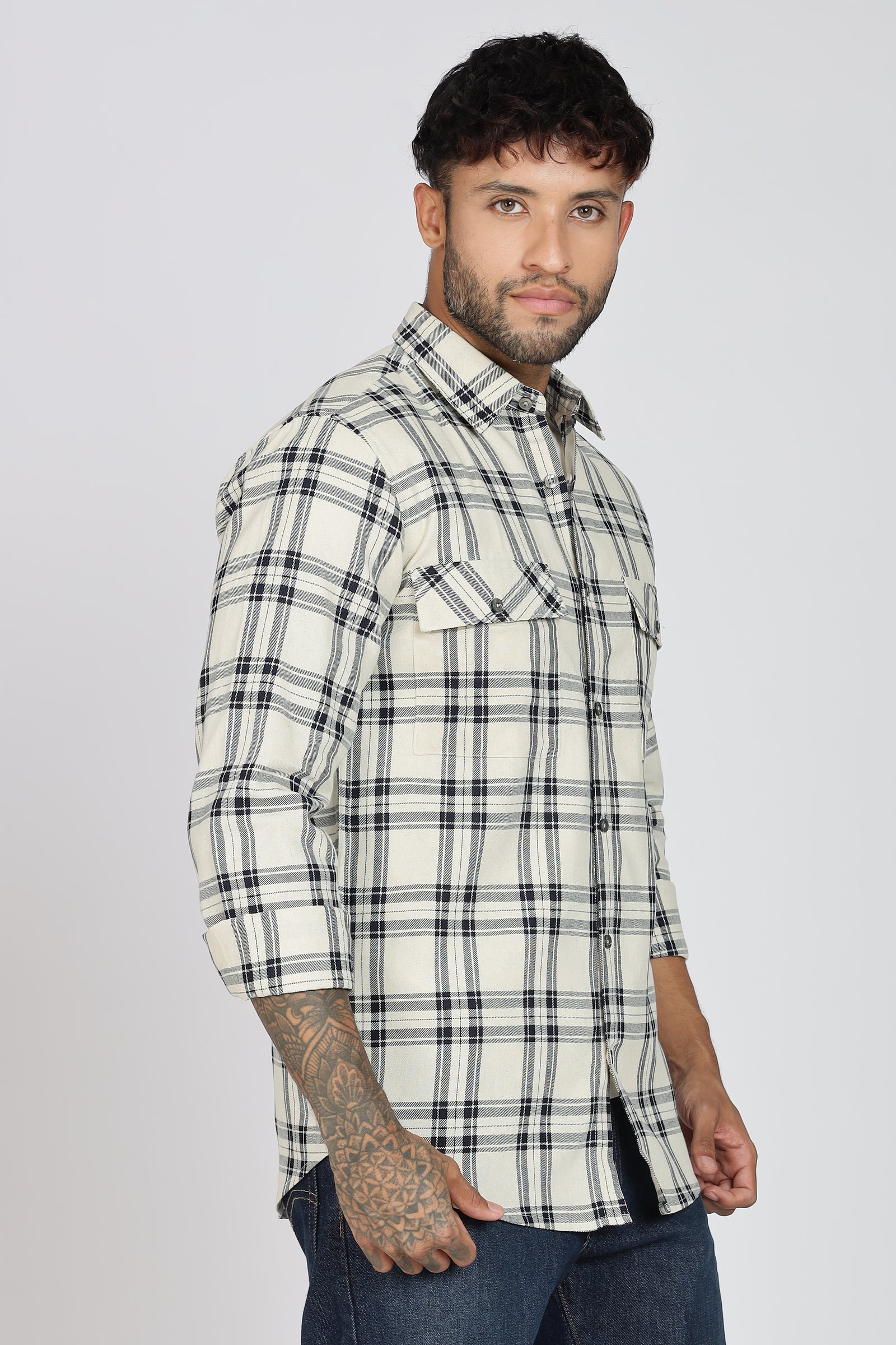 Pure Cotton Checks Shirt