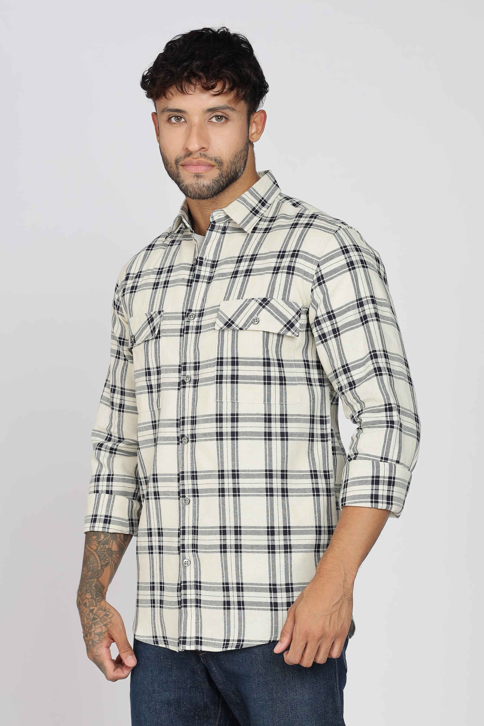 Pure Cotton Checks Shirt