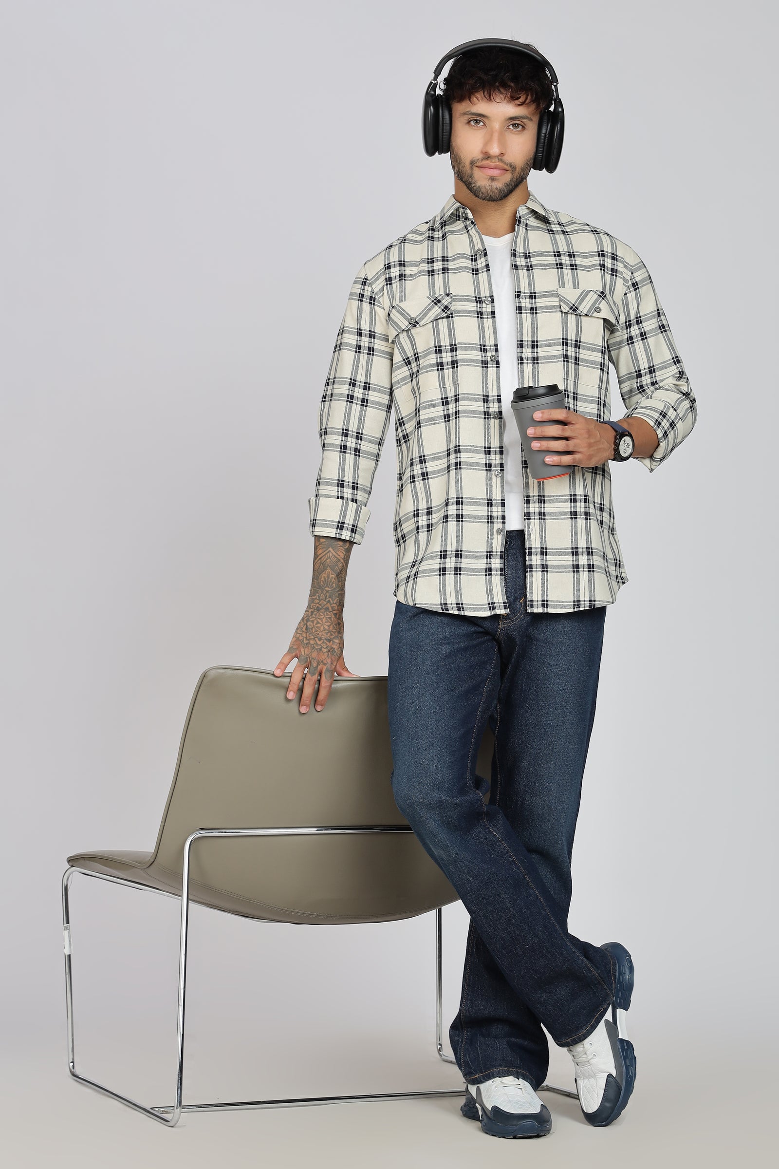 Pure Cotton Checks Shirt