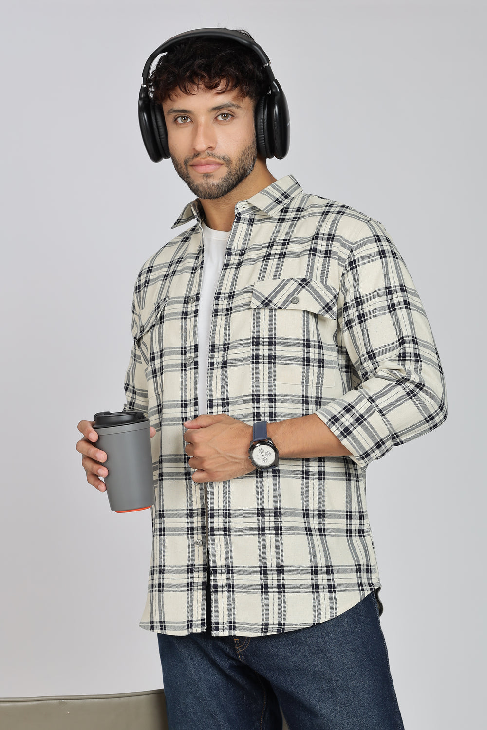 Pure Cotton Checks Shirt