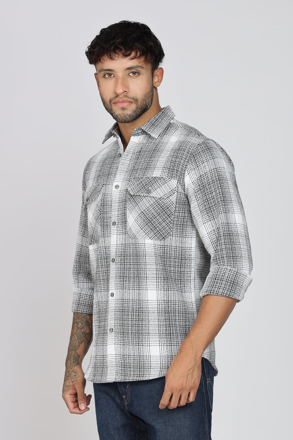 Pure Cotton Checks Shirt