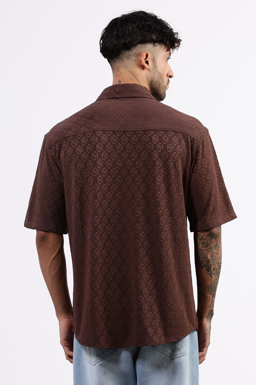 Coffee brown drop shoulder Shirt