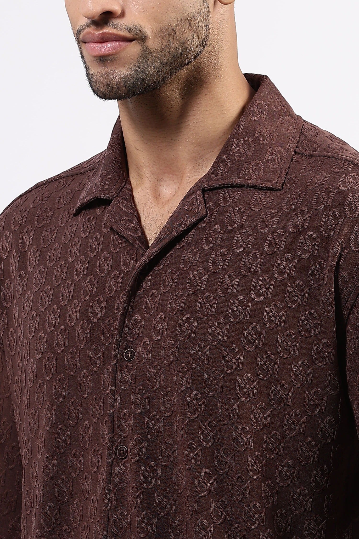 Coffee brown drop shoulder Shirt
