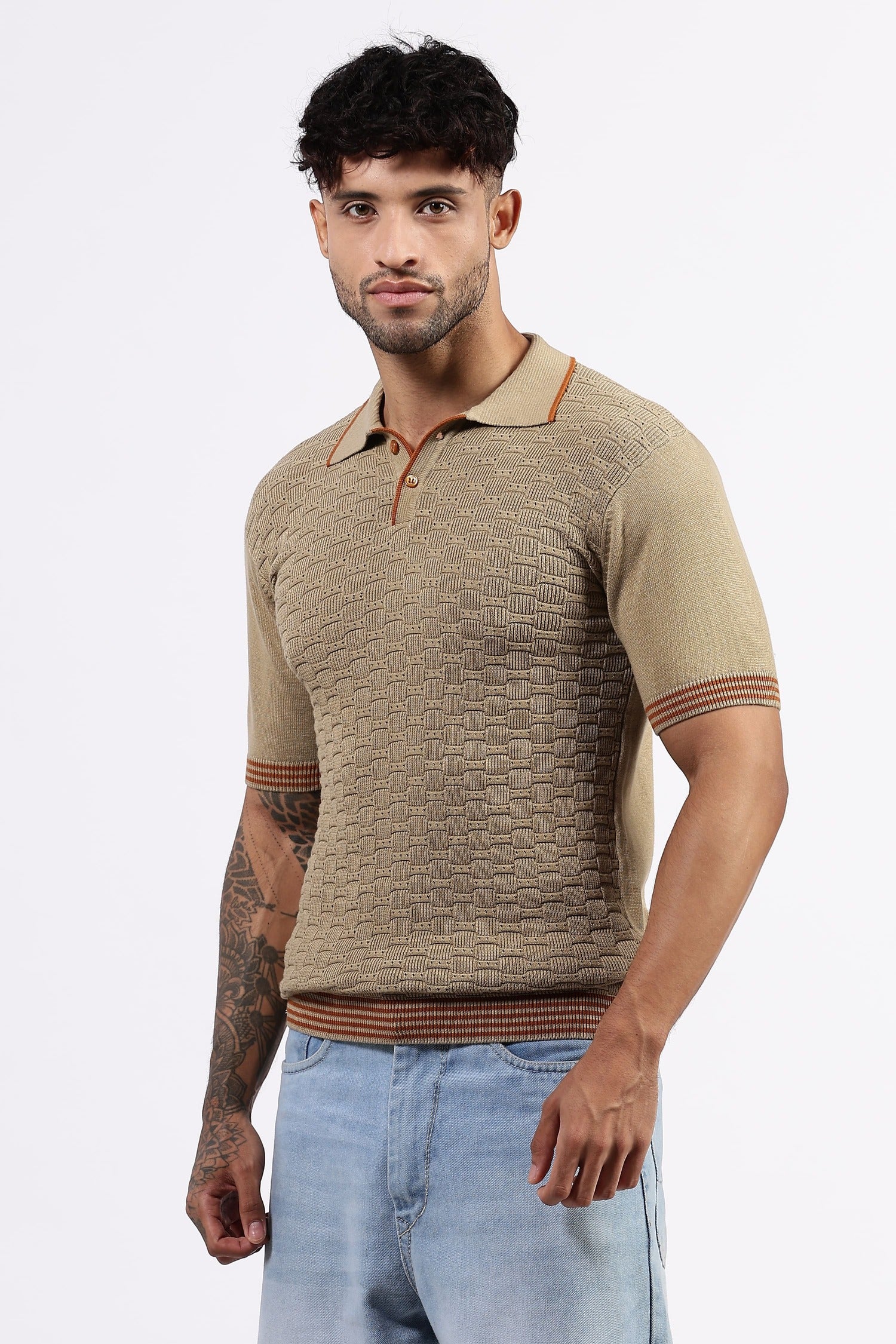 Beige Polo Tshirt