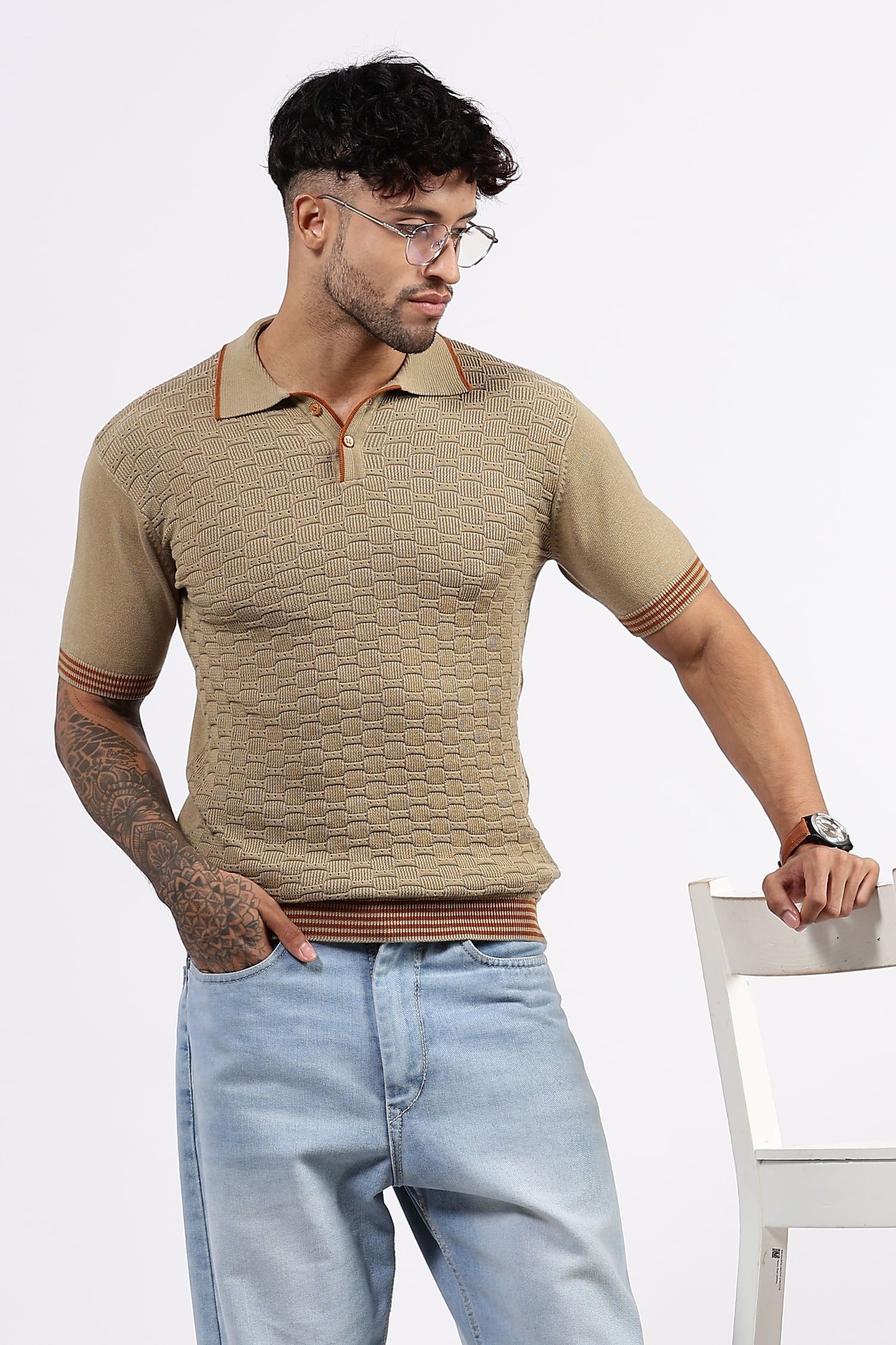 Beige Polo Tshirt