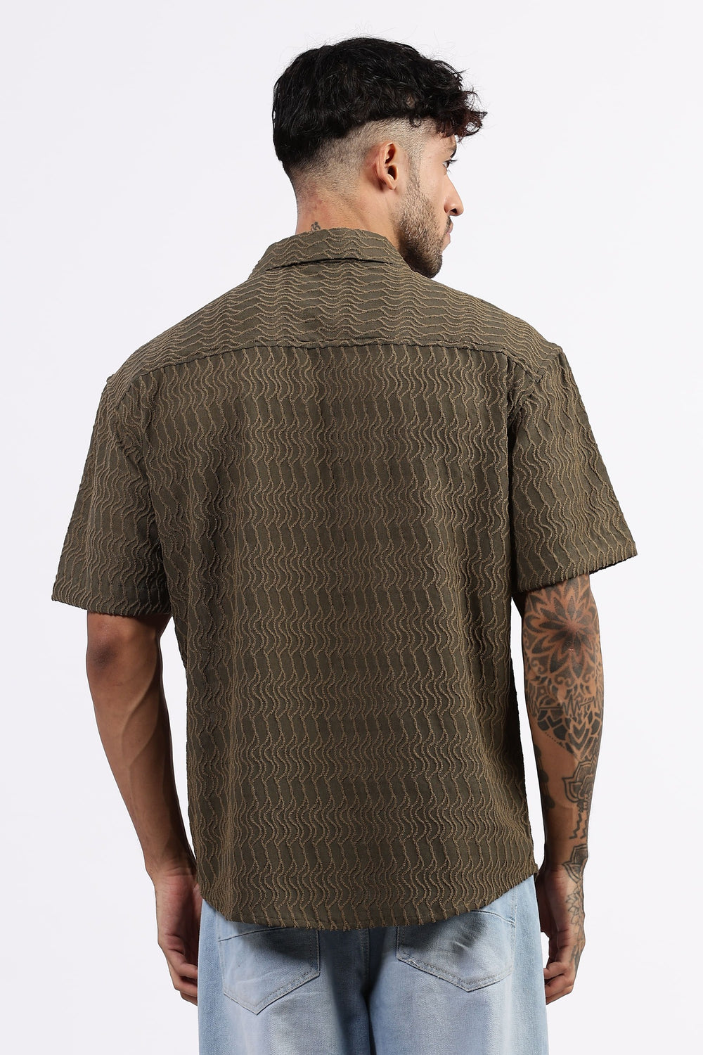 Oversized Green patterned shirt