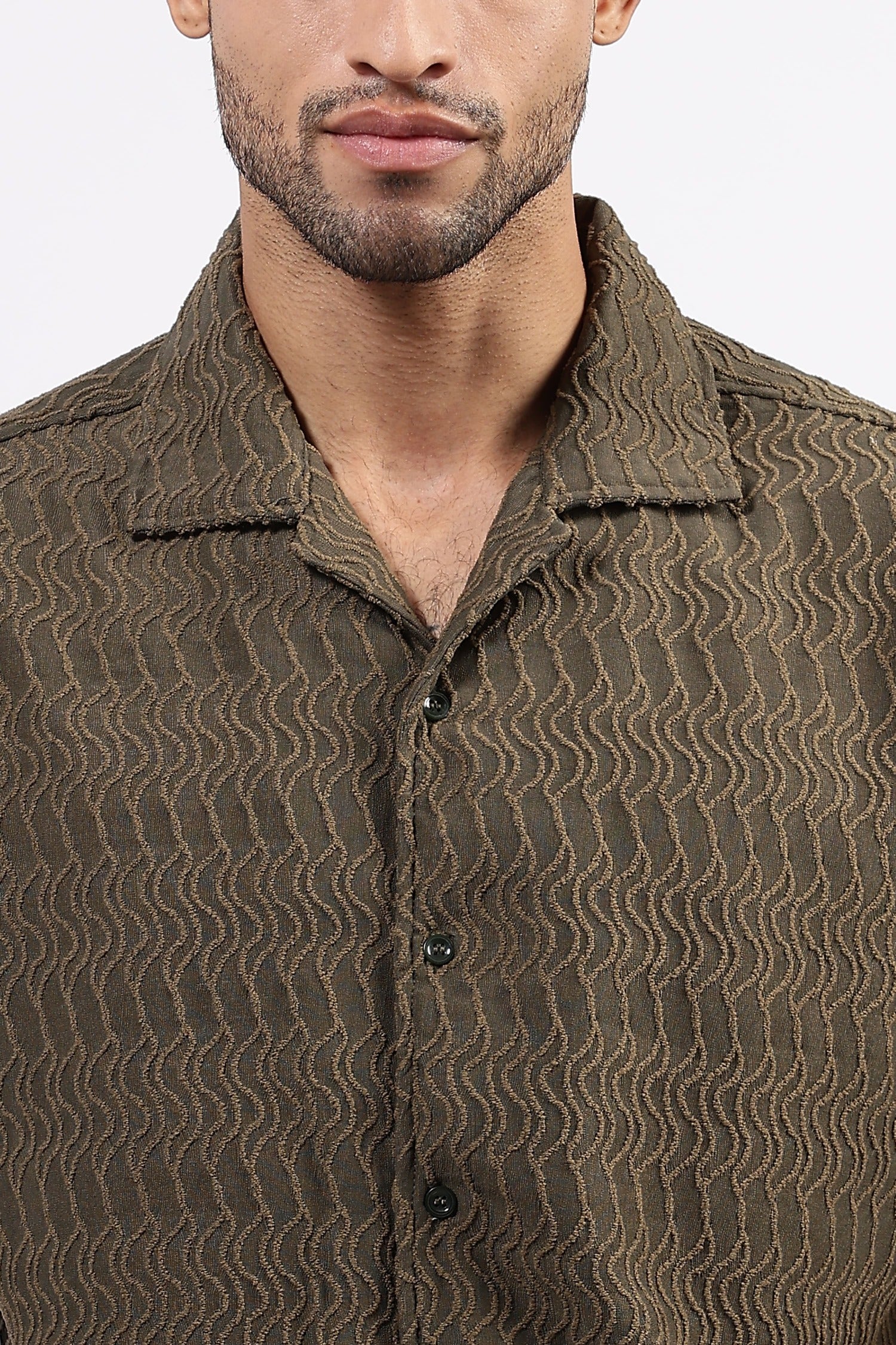 Oversized Green patterned shirt