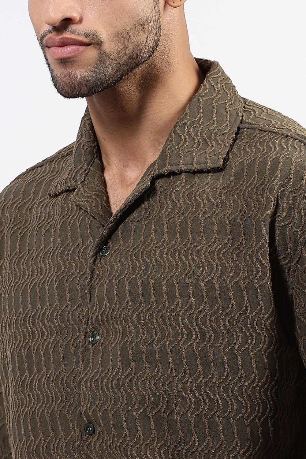 Oversized Green patterned shirt