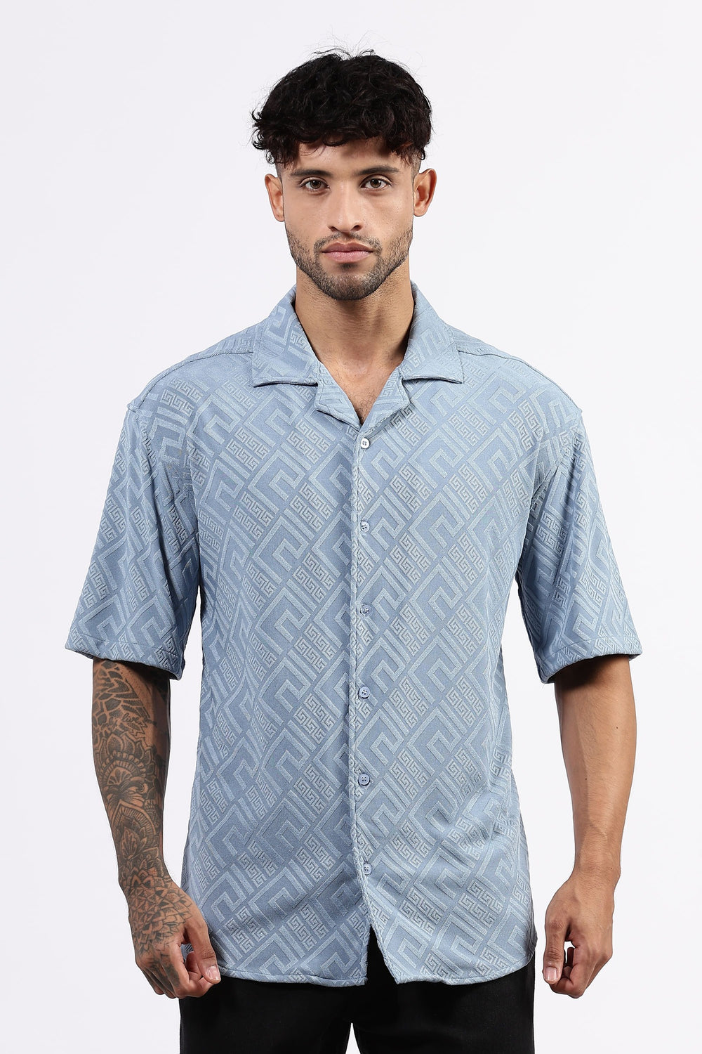 Sky blue drop shoulder Shirt