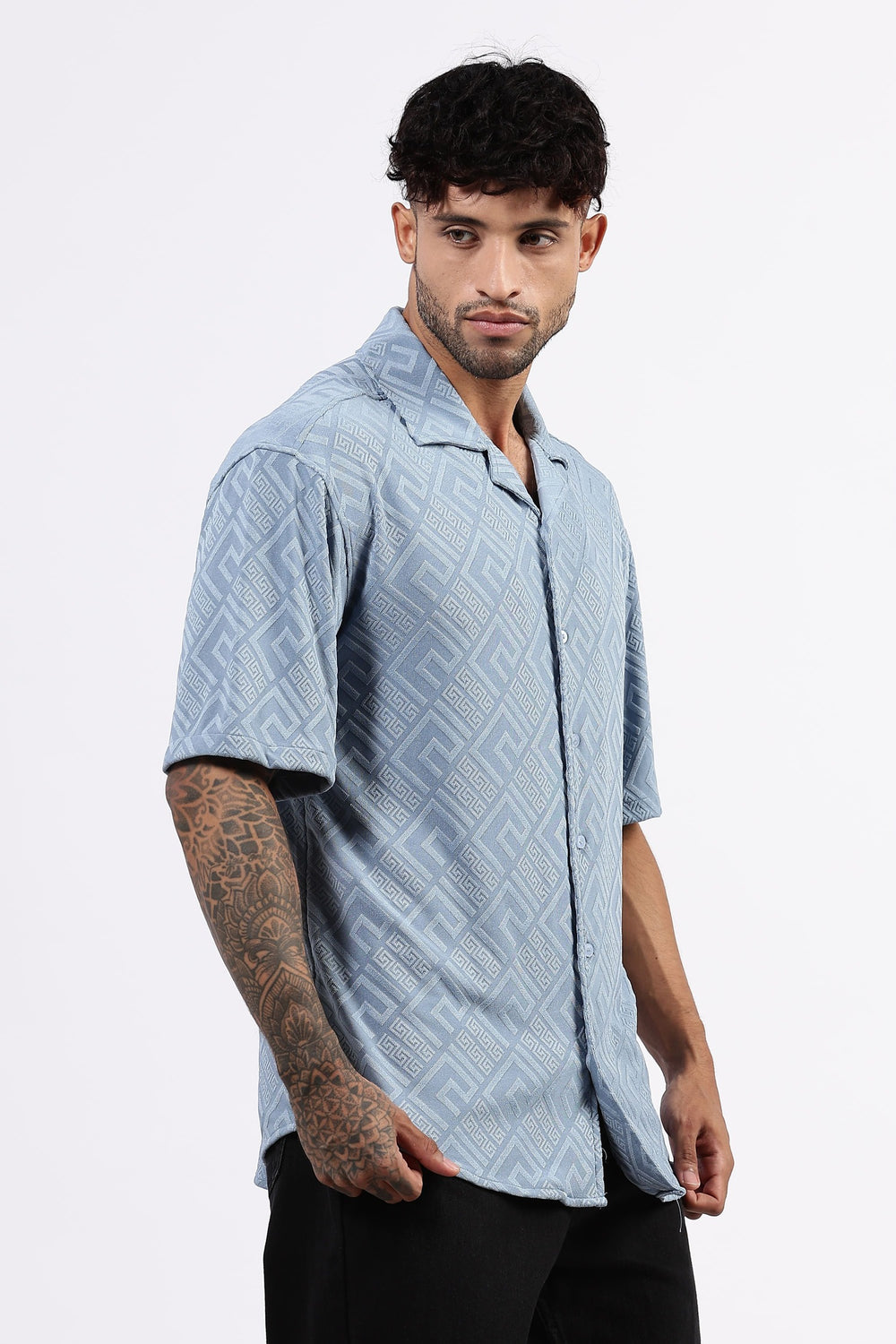 Sky blue drop shoulder Shirt