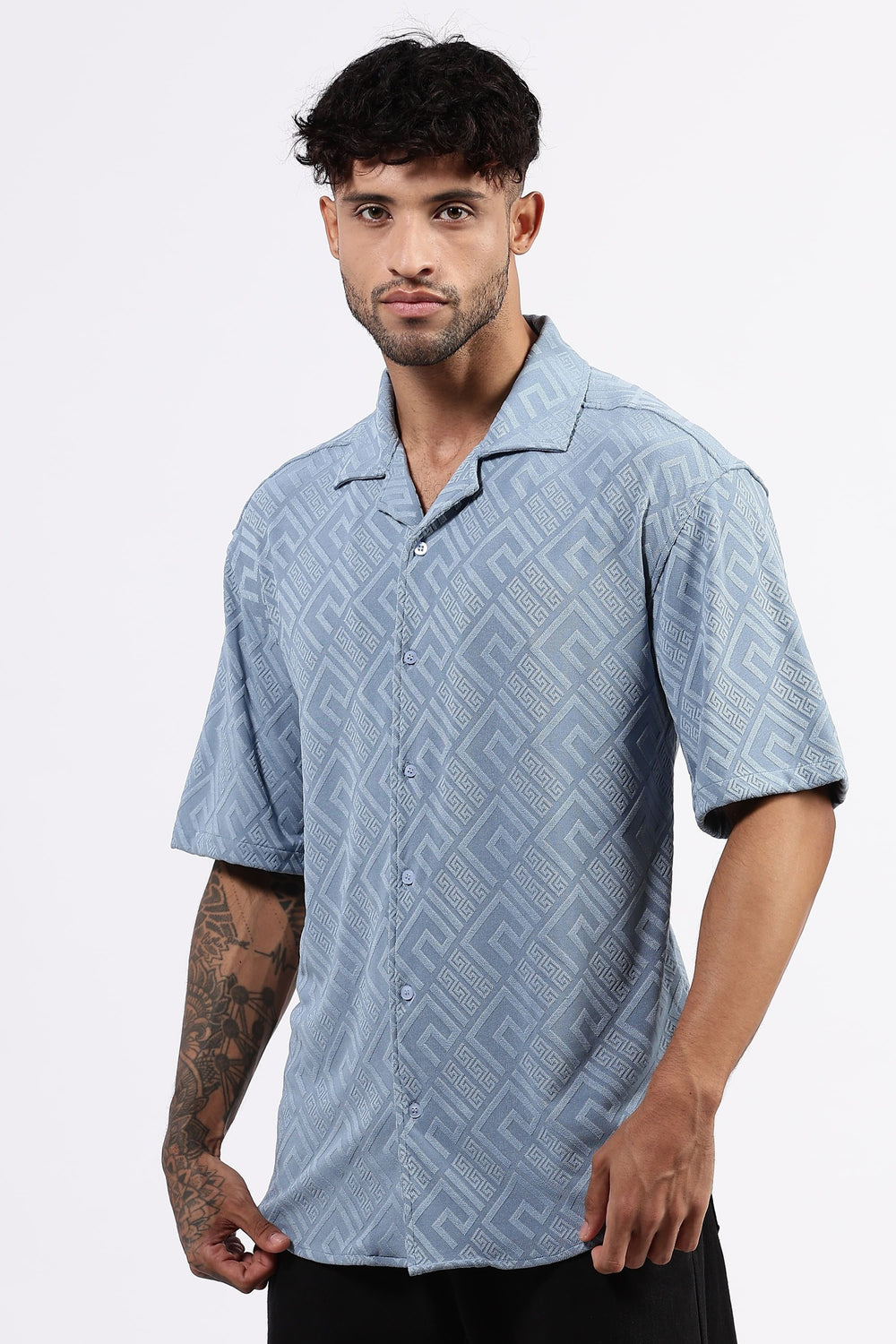 Sky blue drop shoulder Shirt