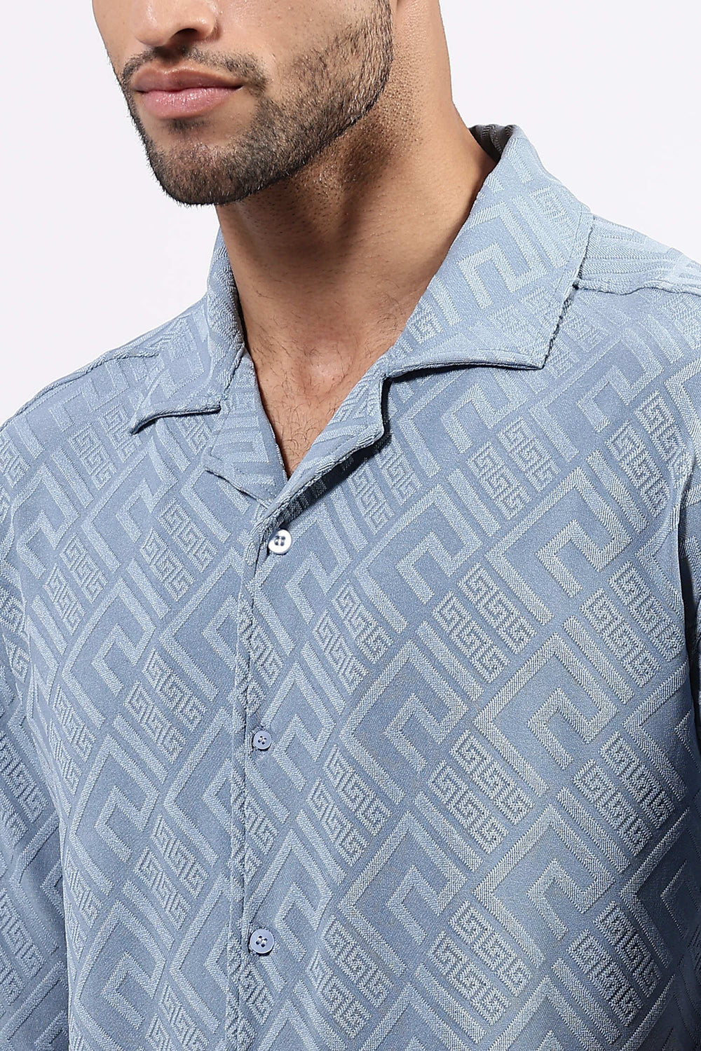 Sky blue drop shoulder Shirt