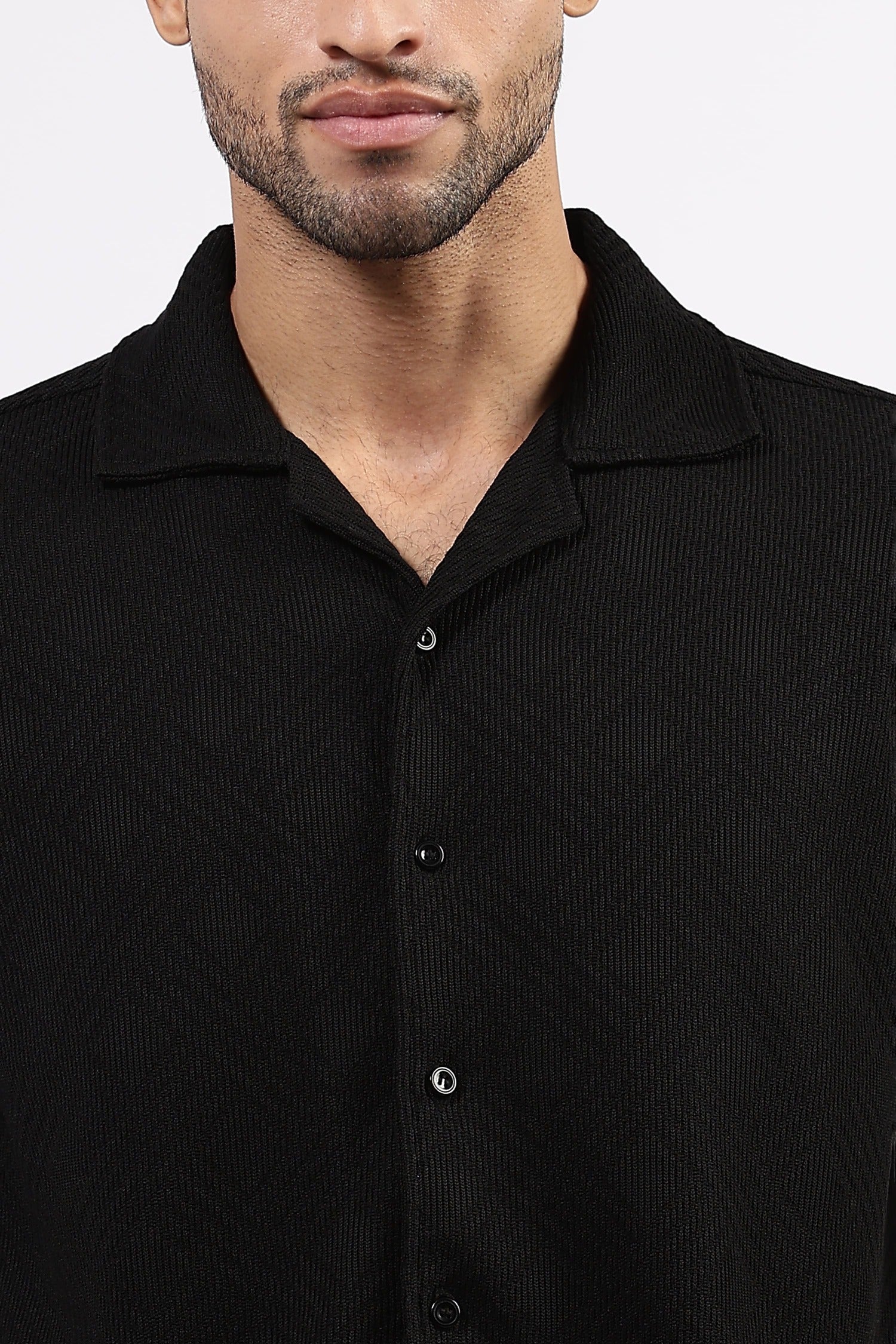 Jacquard drop shoulder shirt