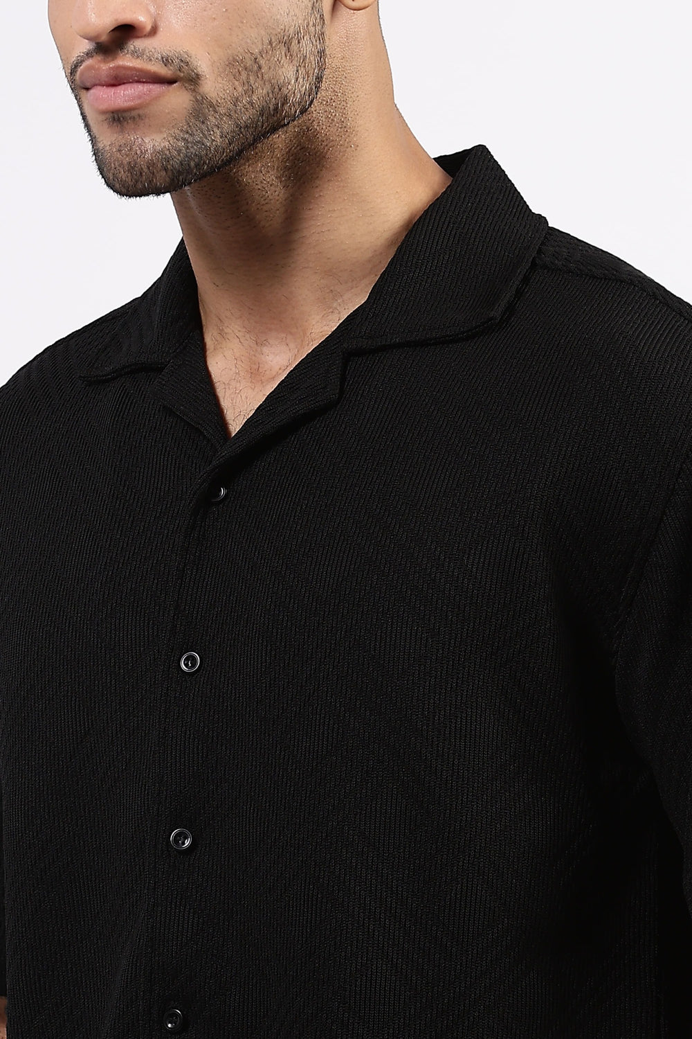 Jacquard drop shoulder shirt