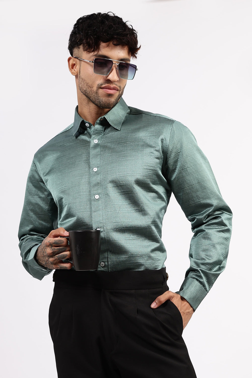 Premium 100% Mulberry silk Taffeta Fabric shirt