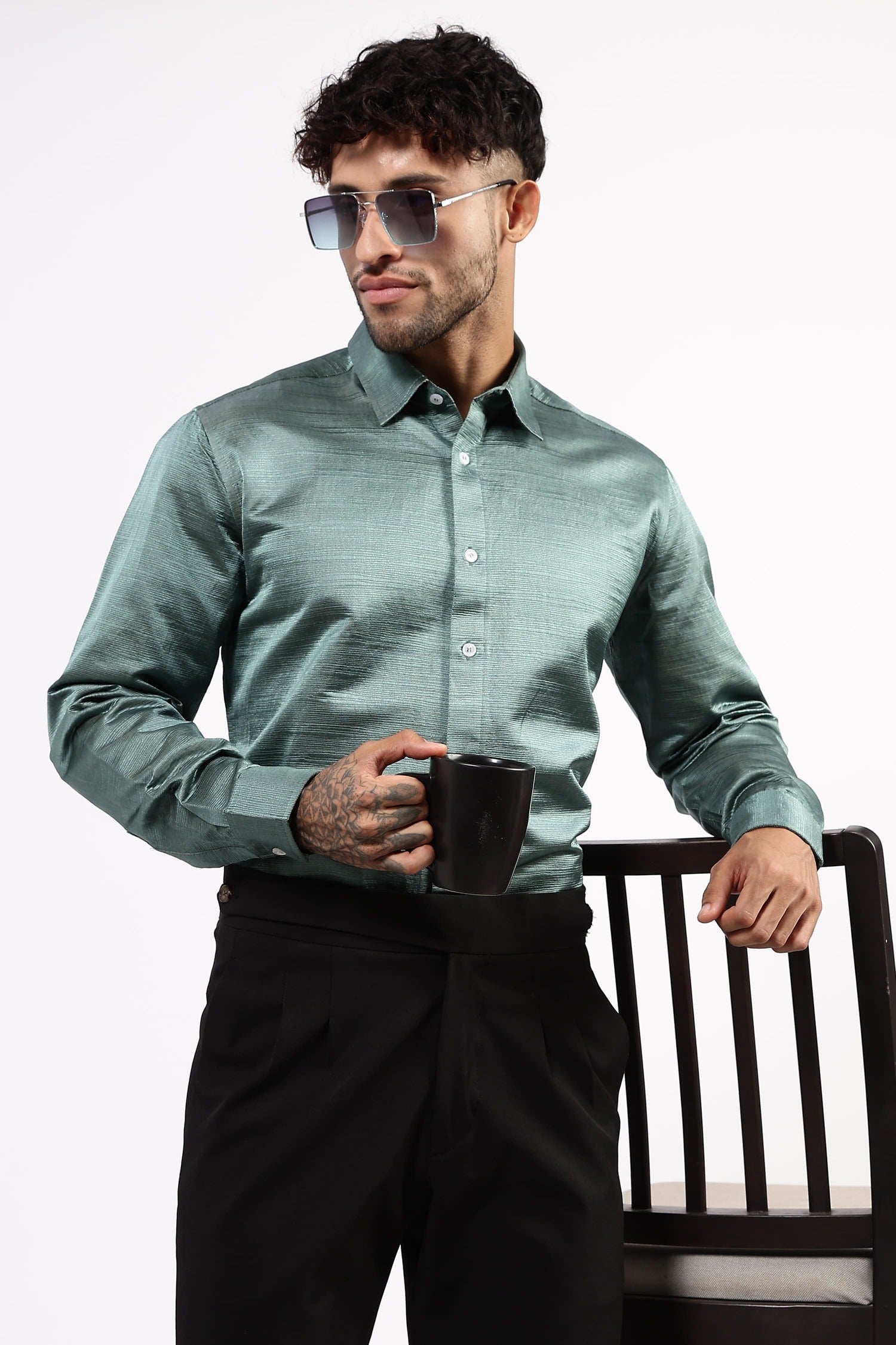 Premium 100% Mulberry silk Taffeta Fabric shirt