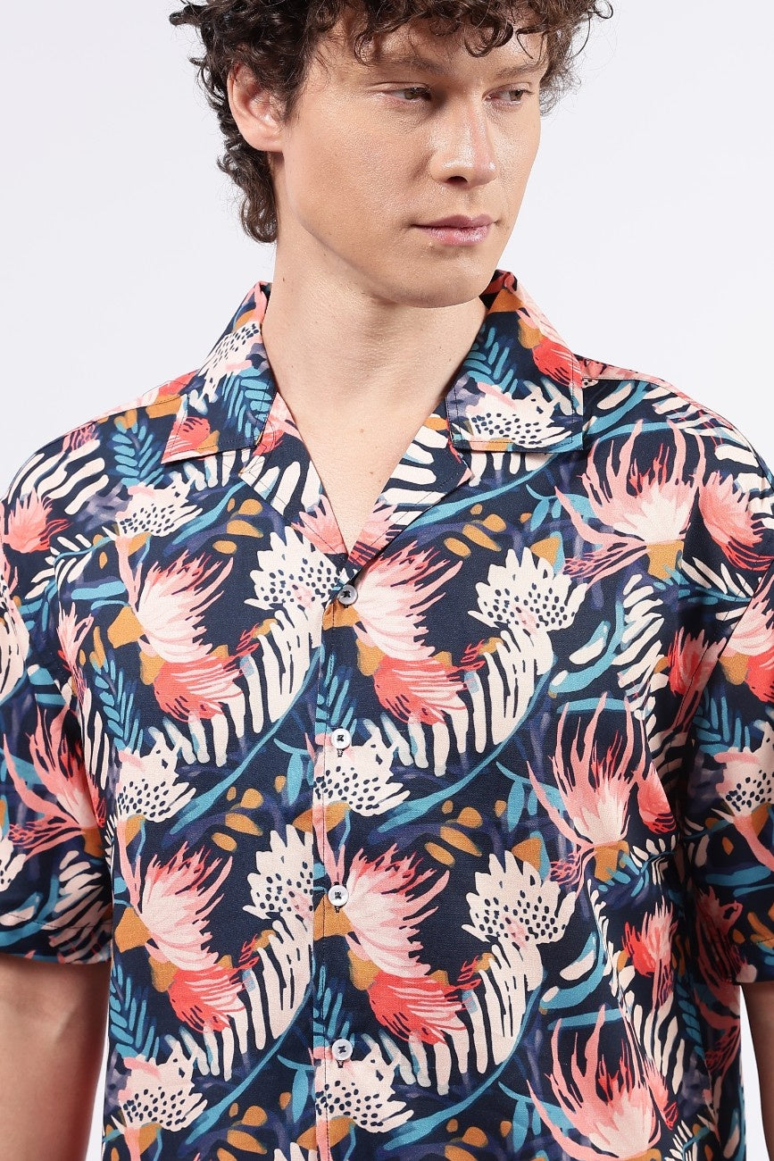 Tropical Bloom Cuban Shirt