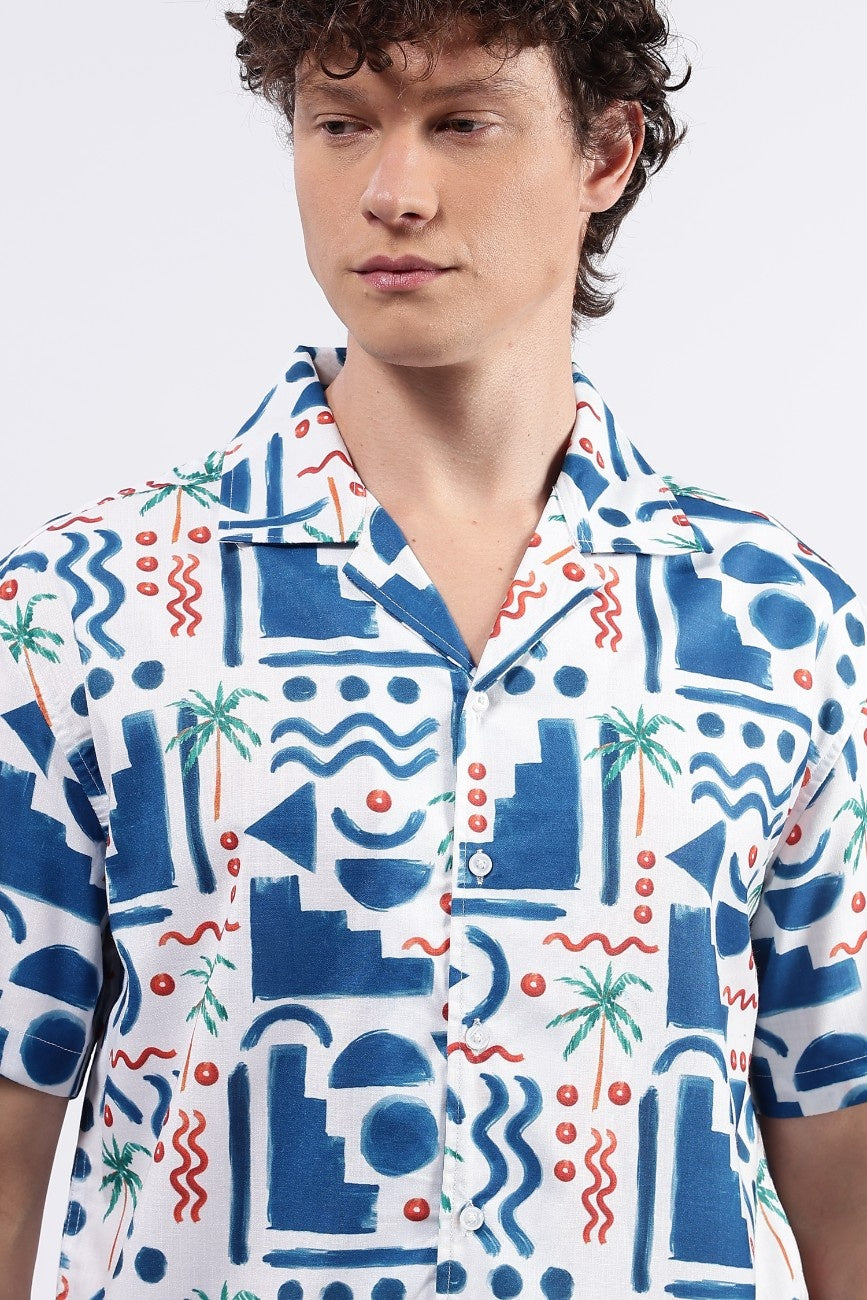 Tropical Maze Cuban Shirt