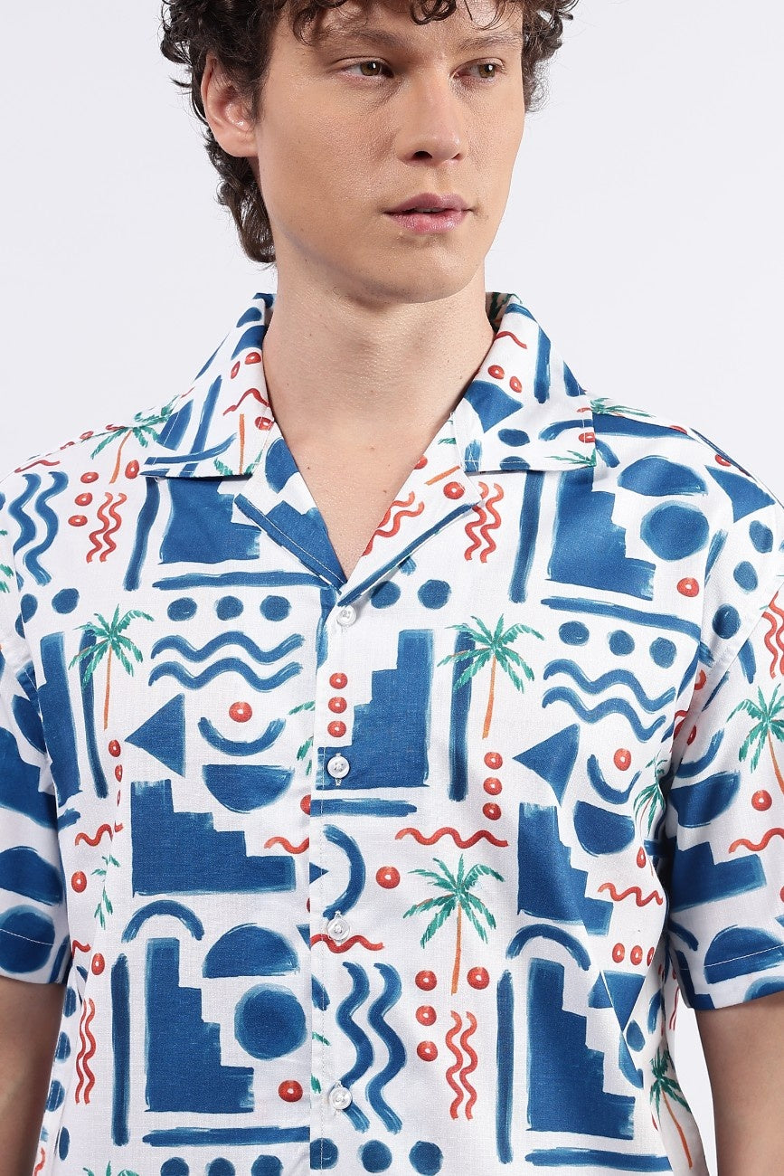 Tropical Maze Cuban Shirt