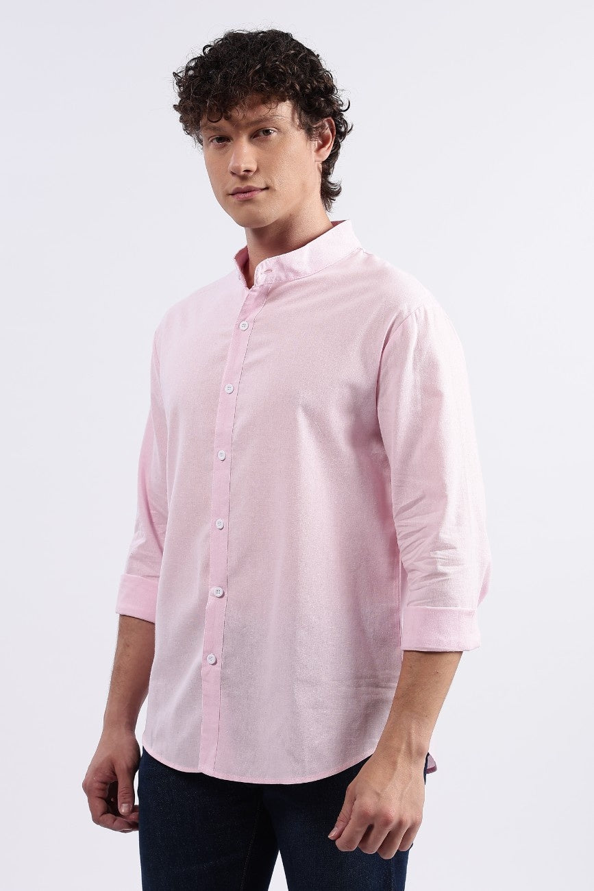 Pink Linen Classic Shirt