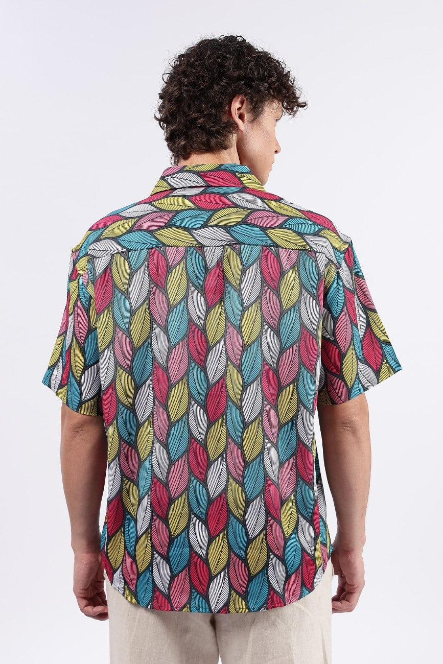 Tropical Leaf Cuban Shirt