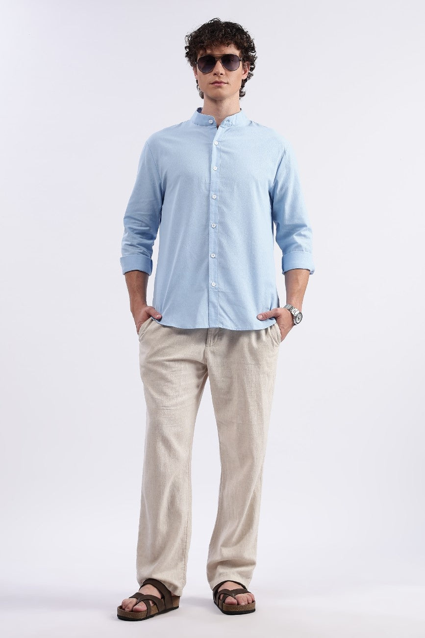 Sky blue Linen Classic Shirt