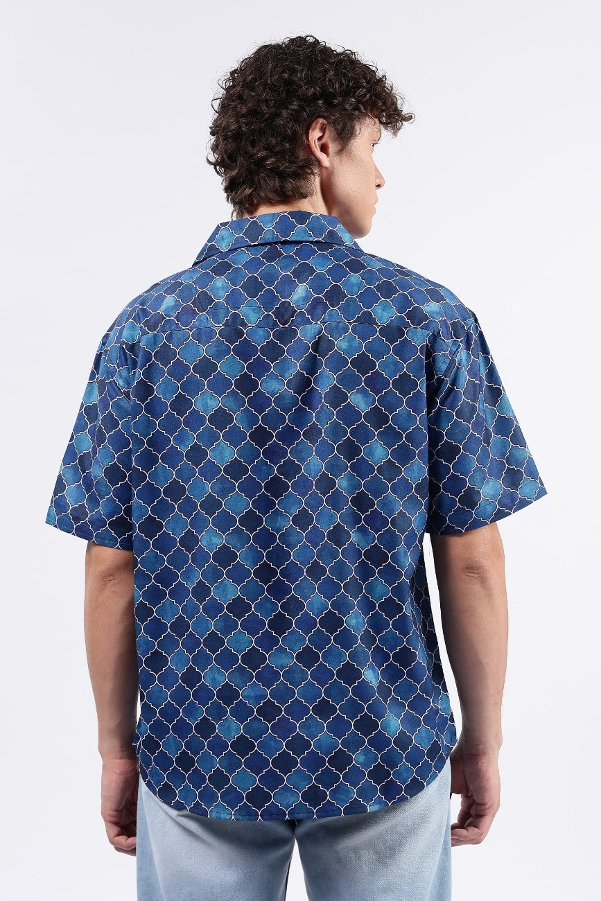 Geo Drift Cuban Shirt