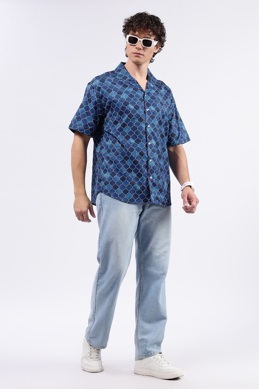 Geo Drift Cuban Shirt